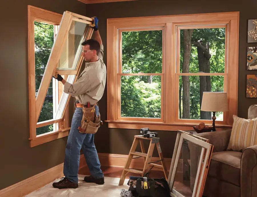 Window installation crew at work on a Tampa, FL home